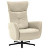 RELAXSESSEL in Leder Creme, Naturfarben  - Creme/Schwarz, Design, Leder/Metall (76/112/83cm) - Beldomo Speed