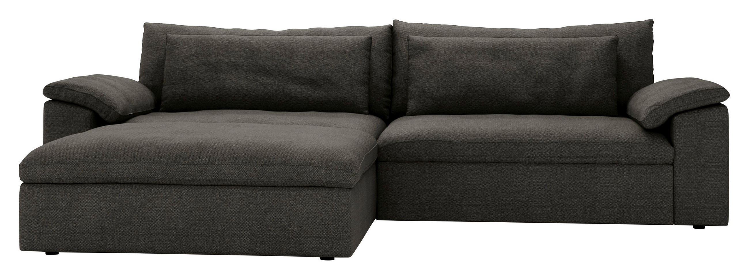 ECKSOFA  in Webstoff Anthrazit  198/306 cm  - Anthrazit/Schwarz, MODERN, Kunststoff/Textil (198/306cm) - Carryhome