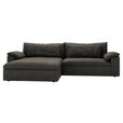 ECKSOFA  in Webstoff Anthrazit  198/306 cm  - Anthrazit/Schwarz, MODERN, Kunststoff/Textil (198/306cm) - Carryhome