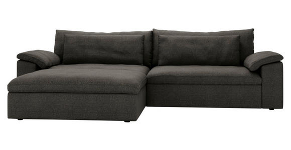 ECKSOFA  in Webstoff Anthrazit  198/306 cm  - Anthrazit/Schwarz, MODERN, Kunststoff/Textil (198/306cm) - Carryhome