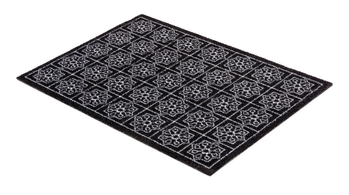 OTIRAČ ZA OBUĆU 50/70 cm   - bela/crna, Osnovno, tekstil (50/70cm)