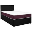 BOXBETT 140/200 cm  in Brombeere, Schwarz  - Brombeere/Schwarz, KONVENTIONELL, Holz/Holzwerkstoff (140/200cm) - Carryhome
