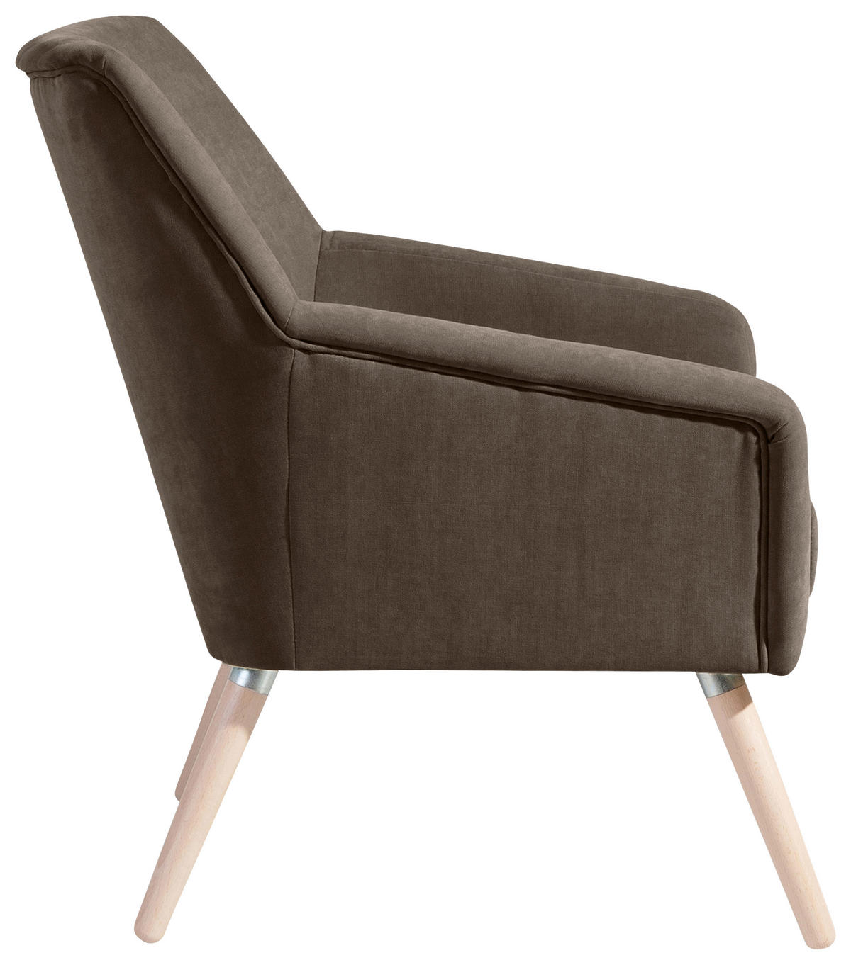 SESSEL in Velours Sahara  - Buchefarben/Sahara, Design, Holz/Textil (67/81/71cm) - Max Winzer