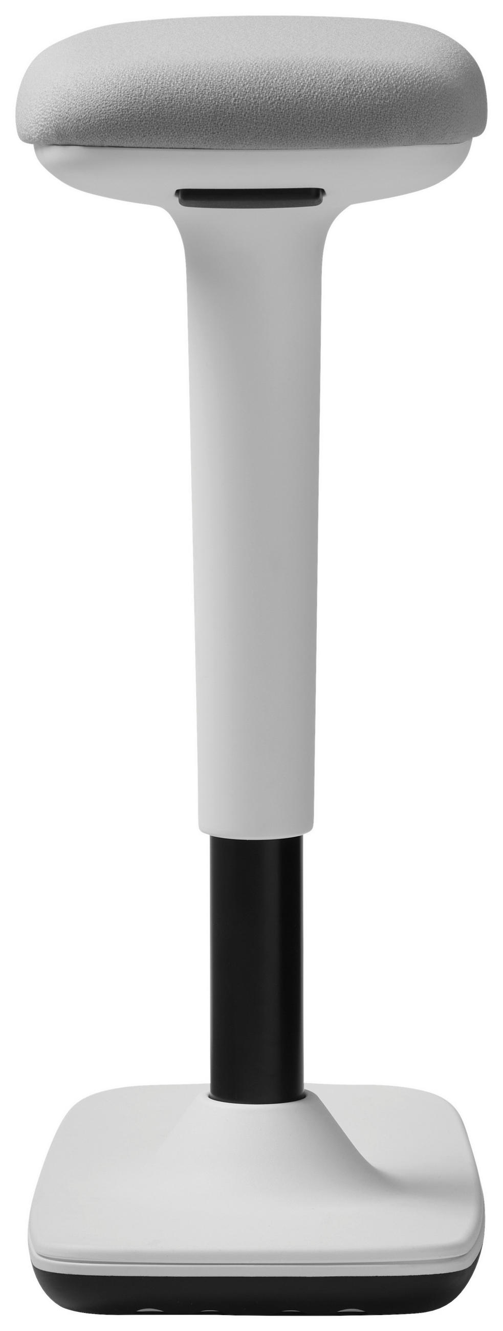 BÜROHOCKER Schwarz, Weiß, Hellgrau  - Hellgrau/Schwarz, Basics, Kunststoff/Textil (44/25/50-75cm) - Dauphin