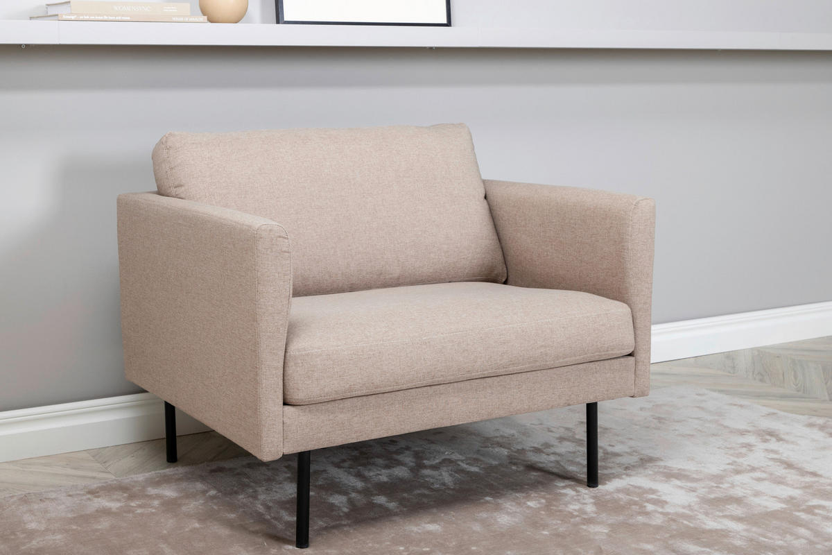 FÅTÖLJ i metall, textil  - Design, metall/textil (95/80/84cm) - Livetastic