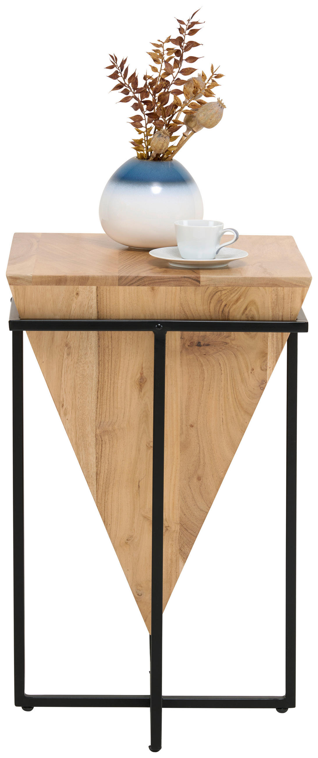 BEISTELLTISCH in Holz, Metall 41/41/66 cm  - Schwarz/Naturfarben, Trend, Holz/Metall (41/41/66cm) - Ambia Home