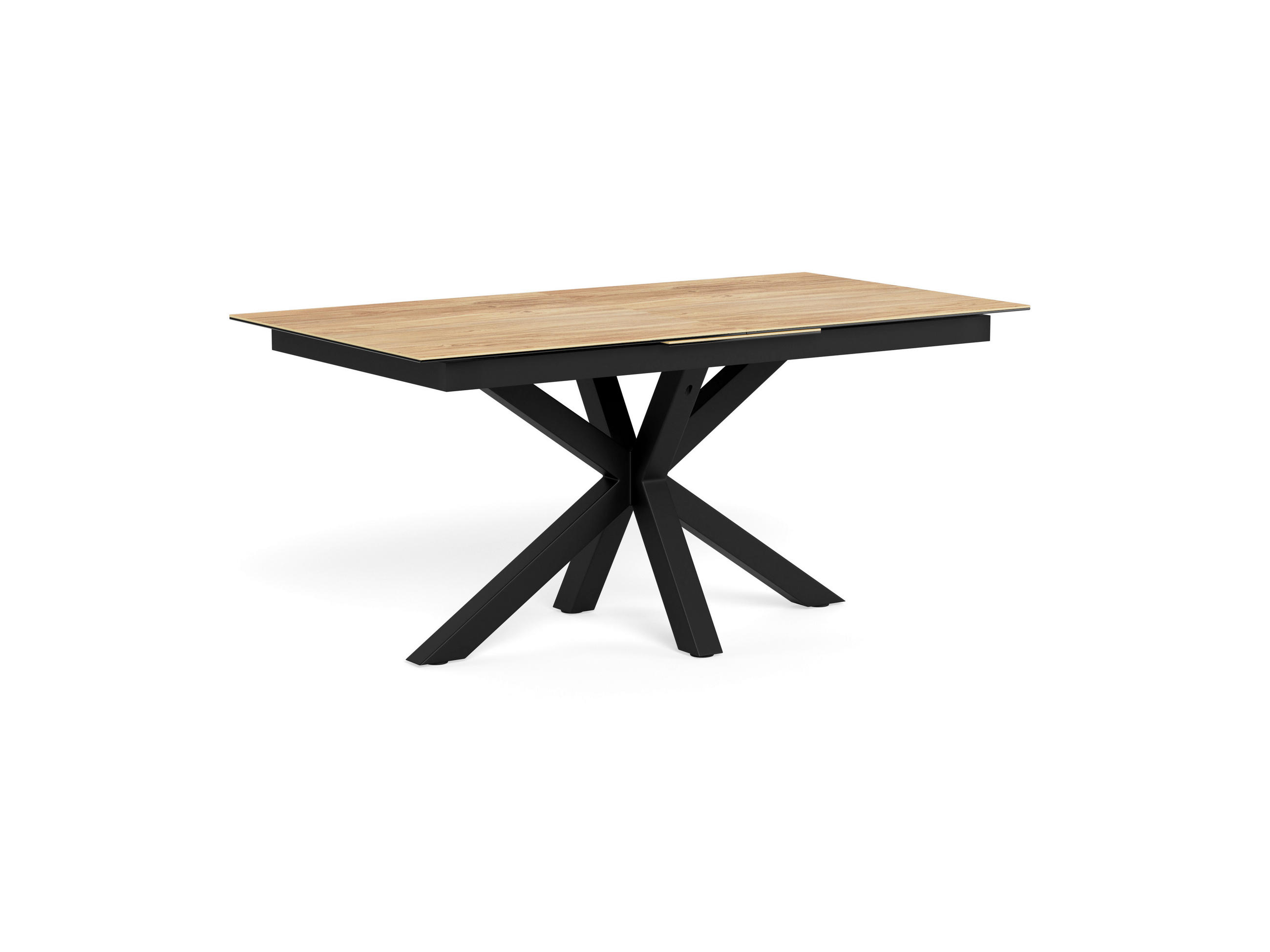 ESSTISCH in Metall, Glas, Keramik 168-210/90/76 cm  - Eichefarben/Schwarz, MODERN, Glas/Keramik (168-210/90/76cm) - MID.YOU