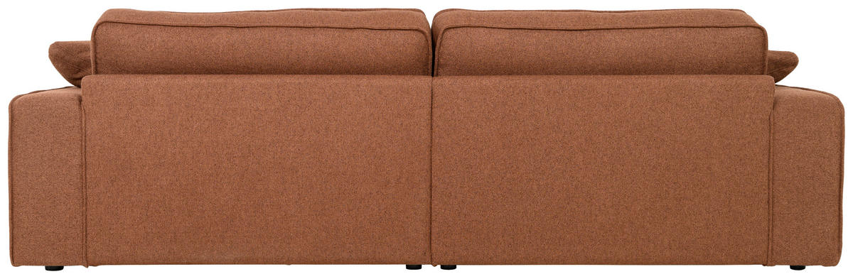 3-SITS SOFFA i brun  - brun/svart, Klassisk, metall/trä (246/78/111cm) - Novel