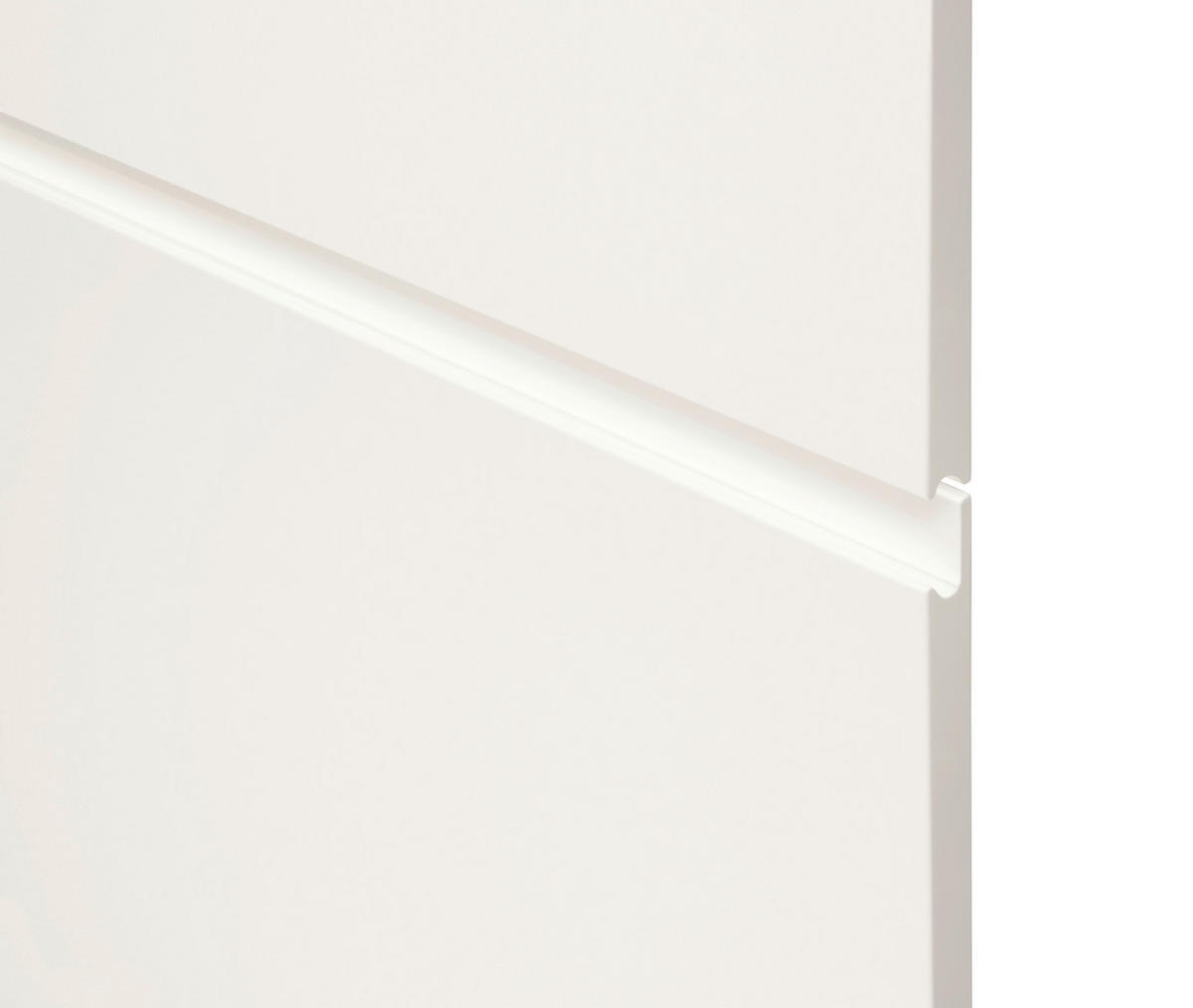 EINBAUKÜCHE ALPHA LACK  - Weiß/Grau, Design, Holzwerkstoff - Nolte Küchen