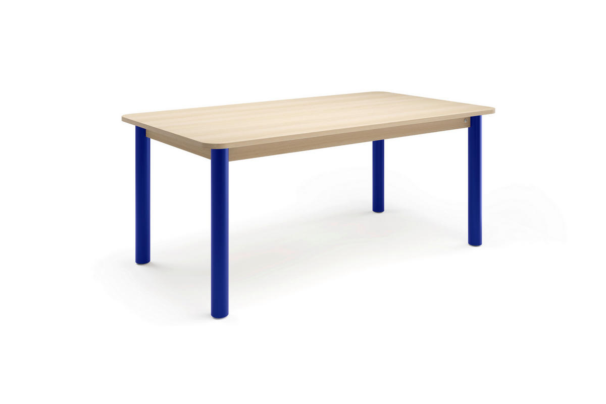 ESSTISCH rechteckig Blau, Schwarz  - Blau/Schwarz, Natur, Holzwerkstoff/Metall (180/100/76cm) - Tom Tailor