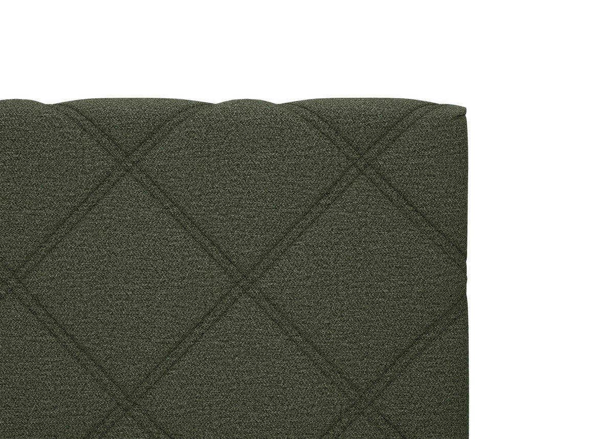 BOXSPRINGBETT 180/200 cm  in Dunkelgrün  - Dunkelgrün/Grau, KONVENTIONELL, Textil (180/200cm) - Esposa