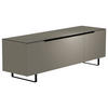 LOWBOARD Grau, Schwarz  160/51/45 cm  - Schwarz/Grau, Design, Glas/Holzwerkstoff (160/51/45cm) - Moderano