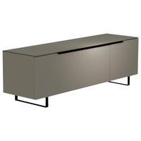 LOWBOARD Grau, Schwarz  160/51/45 cm  - Schwarz/Grau, Design, Glas/Holzwerkstoff (160/51/45cm) - Moderano