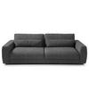 3-SITZER-SOFA in Webstoff Dunkelgrau  - Dunkelgrau/Schwarz, Design, Kunststoff/Textil (250/80/117cm) - home24