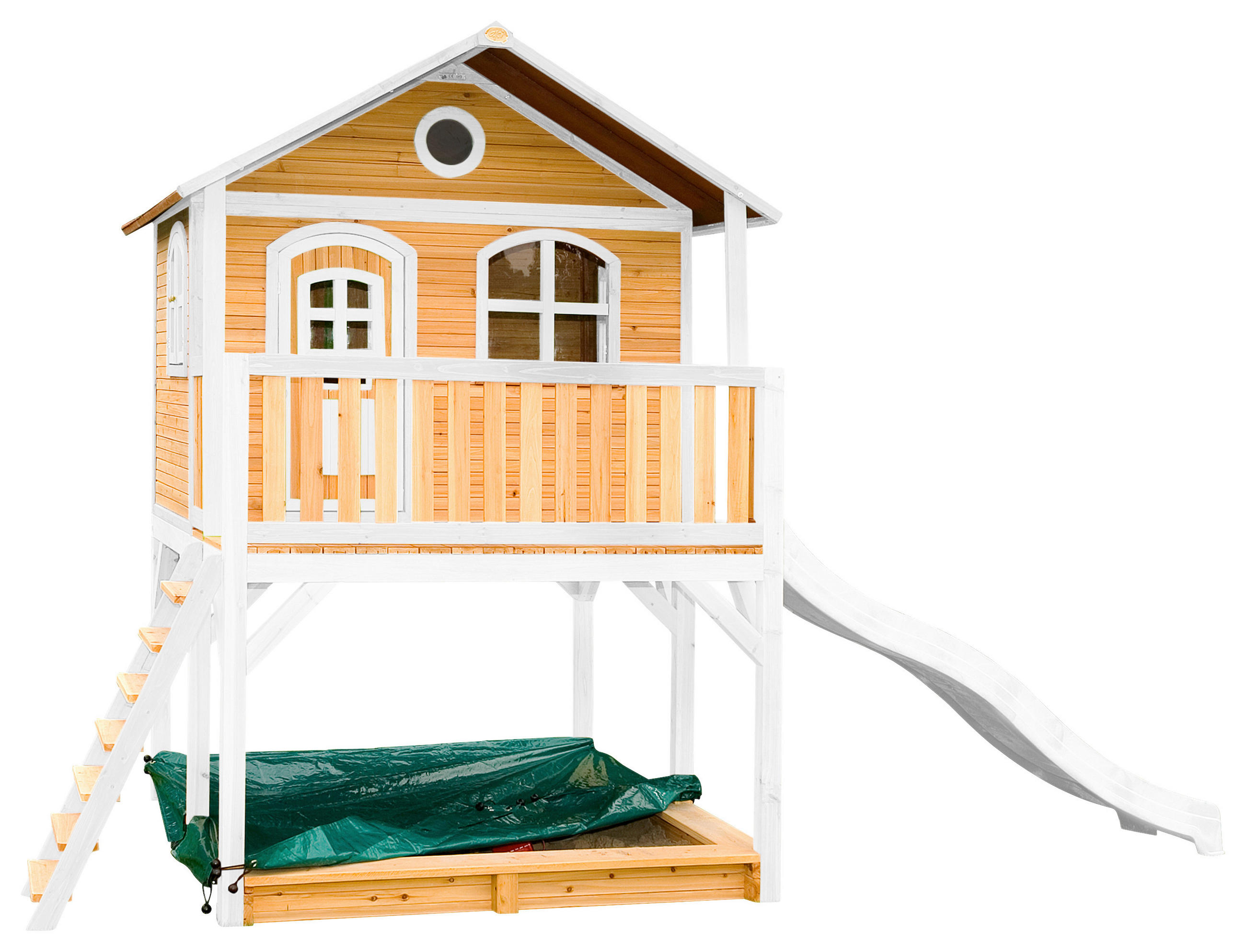 SPIELHAUS 432/293/212 cm  - Weiss/Braun, Konventionell, Holz (432/293/212cm)