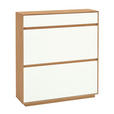 SCHUHKIPPER 101/111/31 cm  - Eichefarben/Weiß, Basics, Holz/Holzwerkstoff (101/111/31cm) - Novel