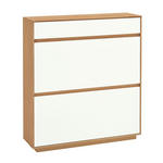 SCHUHKIPPER 101/111/31 cm  - Eichefarben/Weiß, Basics, Holz/Holzwerkstoff (101/111/31cm) - Novel