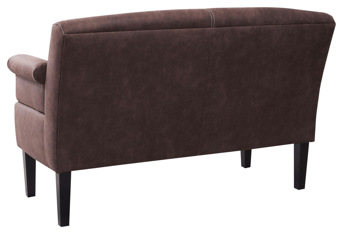 2-SITZER-SOFA in Mikrofaser Dunkelbraun  - Dunkelbraun/Beige, KONVENTIONELL, Holz/Textil (152/97/78cm) - Sit & More