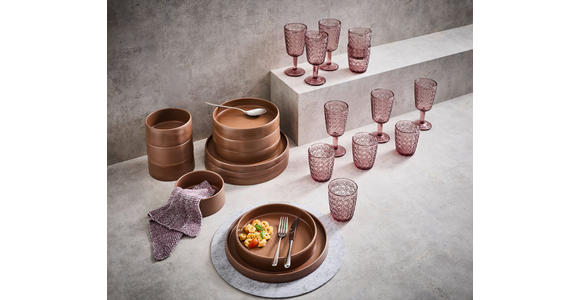 KOMBISERVICE Braun Kyoto 12-teilig 4 Personen - Braun, Trend, Keramik - Novel