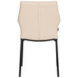 STUHL Echtleder Taupe  - Taupe/Schwarz, Design, Leder/Metall (48/85/57,5cm) - Novel
