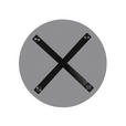 BEISTELLTISCH 50/50/55 cm Grau, Schwarz rund  - Schwarz/Grau, Design, Glas/Metall (50/50/55cm) - Xora