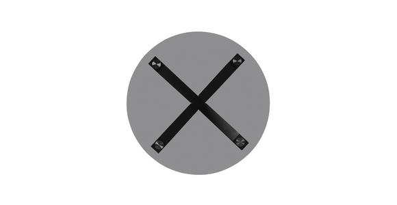 BEISTELLTISCH 50/50/55 cm Grau, Schwarz rund - Schwarz/Grau, Design, Glas/Metall (50/50/55cm) - Xora