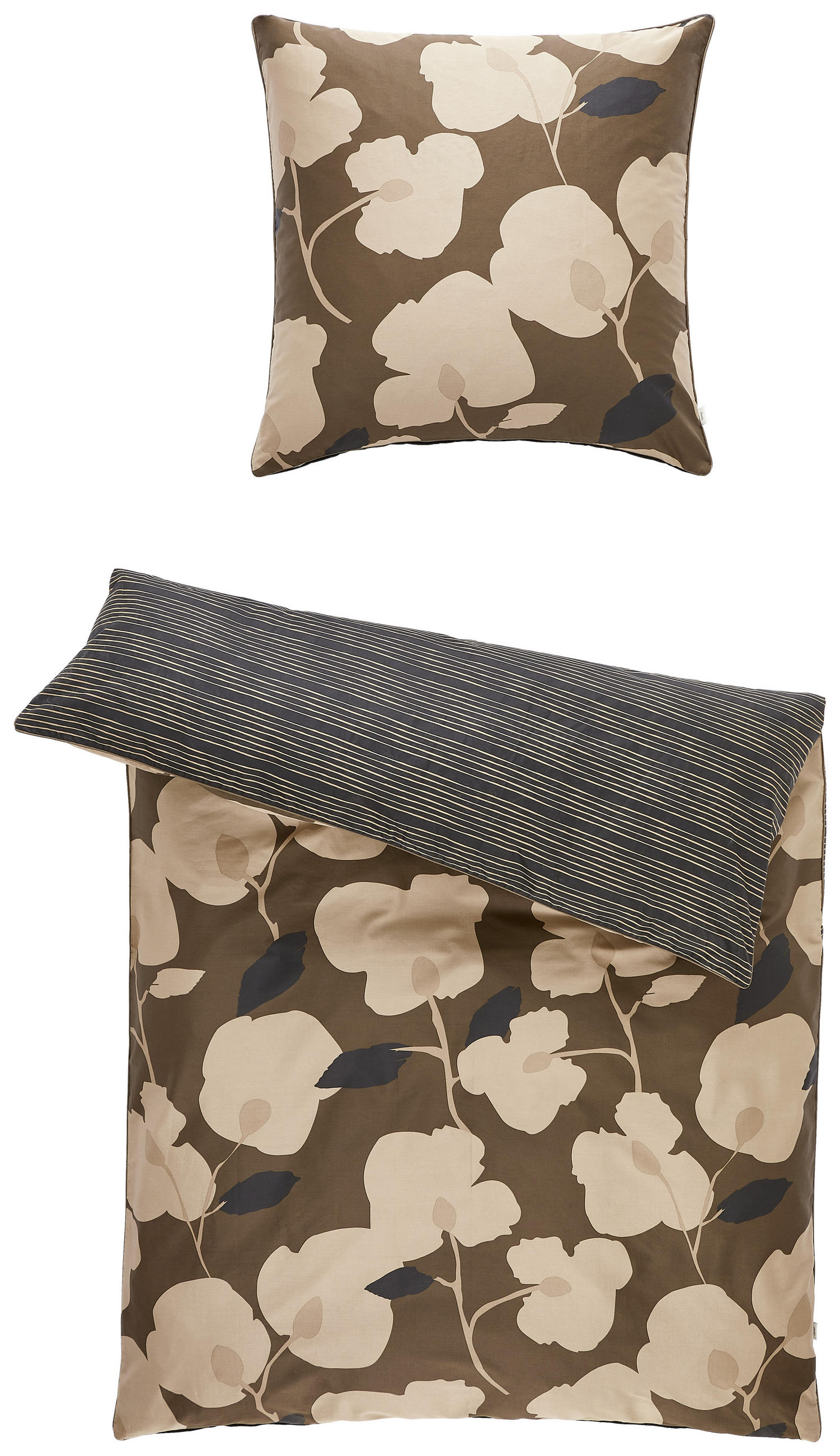 WENDEBETTWÄSCHE E-Mabel-B  - Schlammfarben/Beige, KONVENTIONELL, Textil (135/200cm) - Esprit