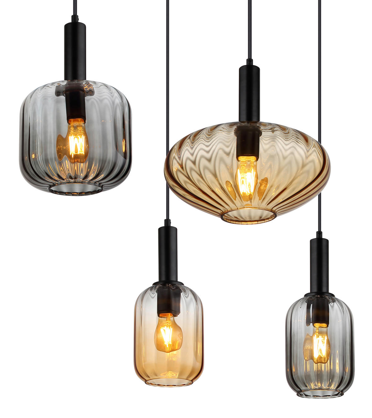 ZÁVESNÉ SVIETIDLO, 100/47/150 cm  - čierna, Design, kov/plast (100/47/150cm)