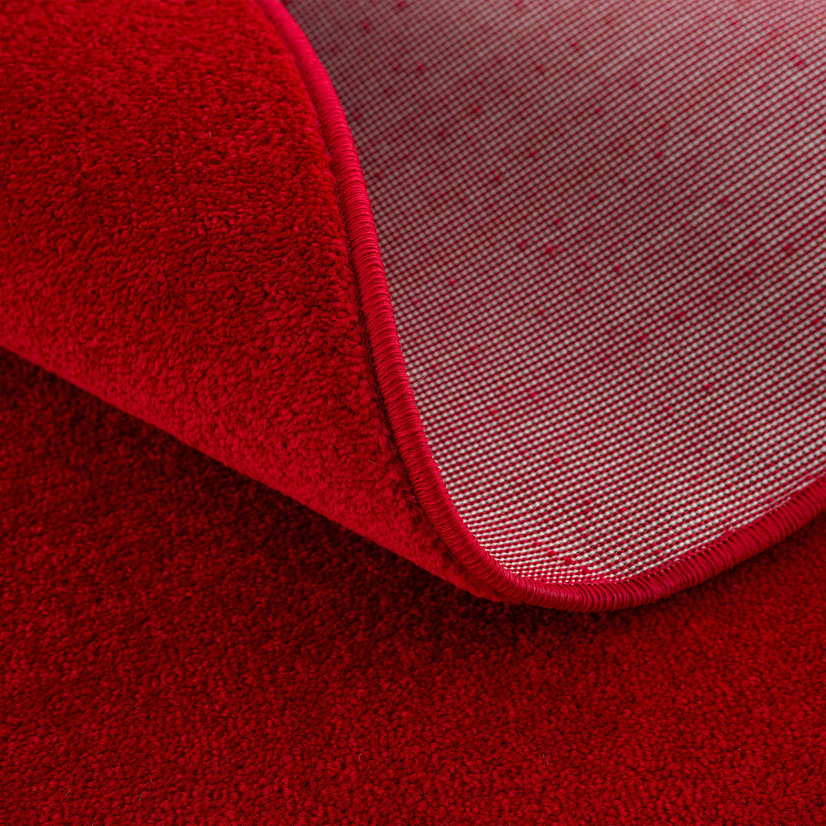 WEBTEPPICH 120 cm Uni Rot  - Rot, LIFESTYLE, Kunststoff/Textil (120cm) - Novel