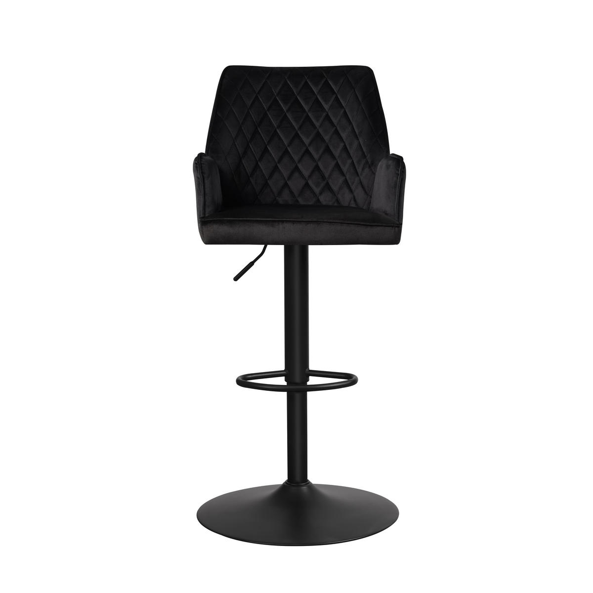 SADA BAROVÝCH STOLIČIEK 2 kus - čierna, Modern, kov/textil (54/100/58cm) - MID.YOU