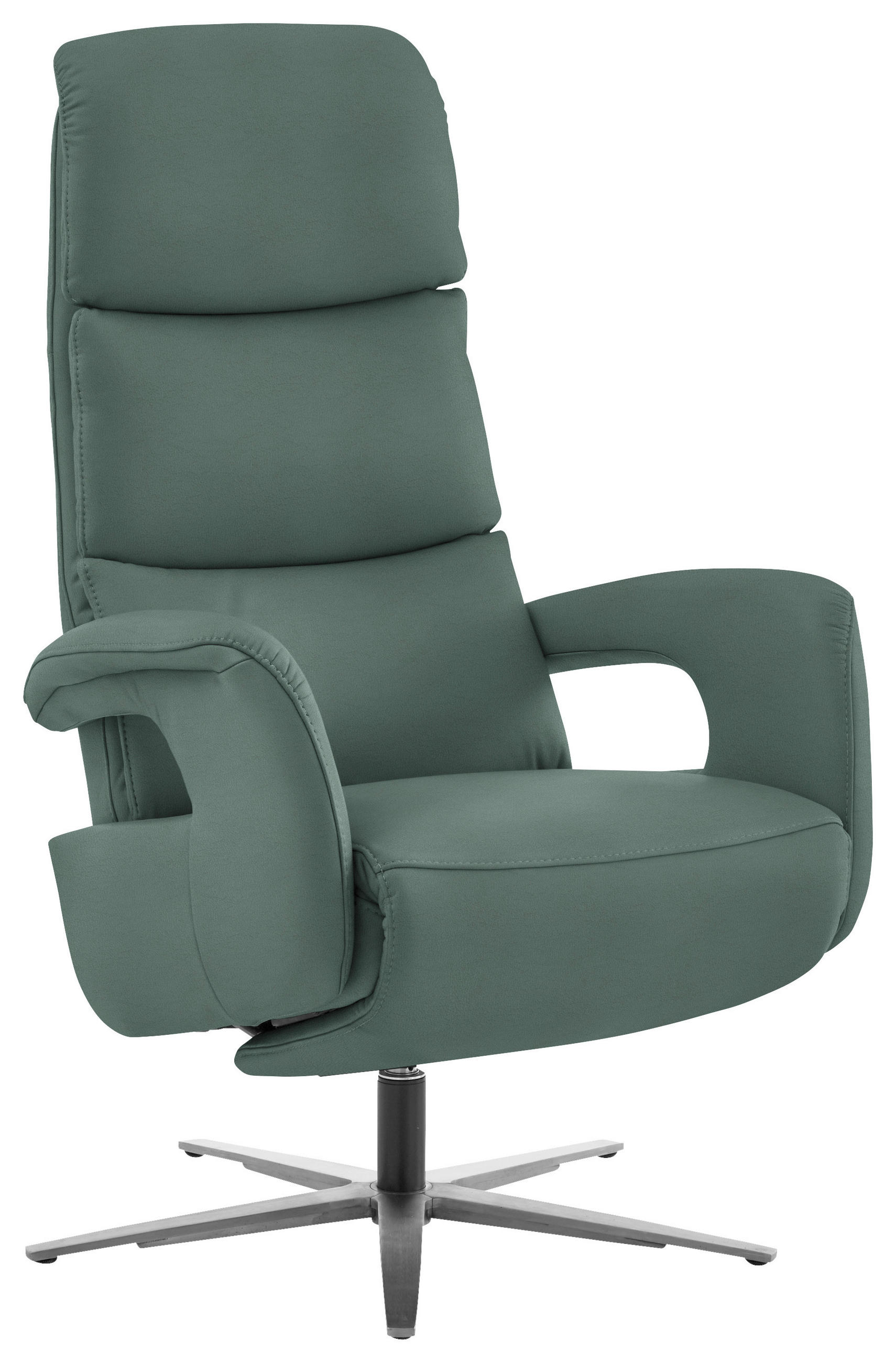 RELAXSESSEL in Leder Opal  - Edelstahlfarben/Opal, Design, Leder/Metall (76/119/86cm) - Dieter Knoll