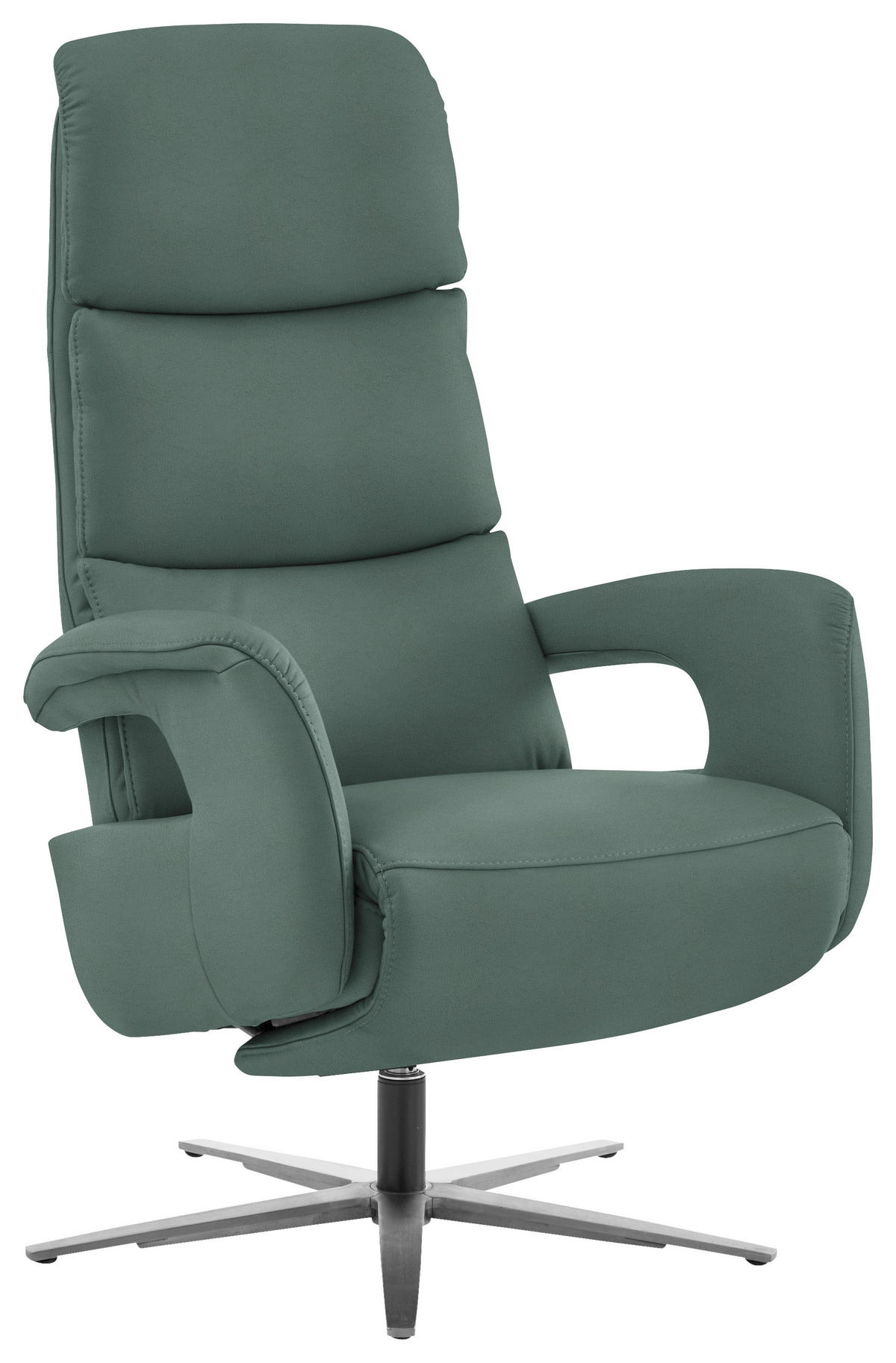 RELAXSESSEL in Leder Opal  - Edelstahlfarben/Opal, Design, Leder/Metall (76/119/86cm) - Dieter Knoll