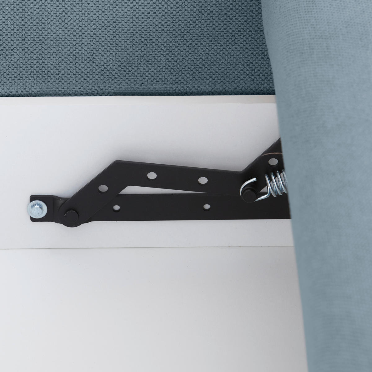 ECKSOFA in Hellblau  - Schwarz/Hellblau, Modern, Textil/Metall (238/162cm) - Ondega