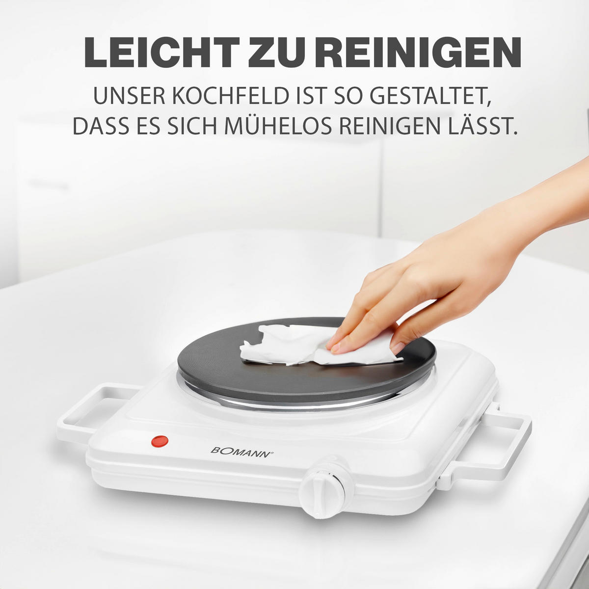 KOCHPLATTE  - Weiß Hochglanz, Basics, Metall (36/7/28,5cm) - Bomann