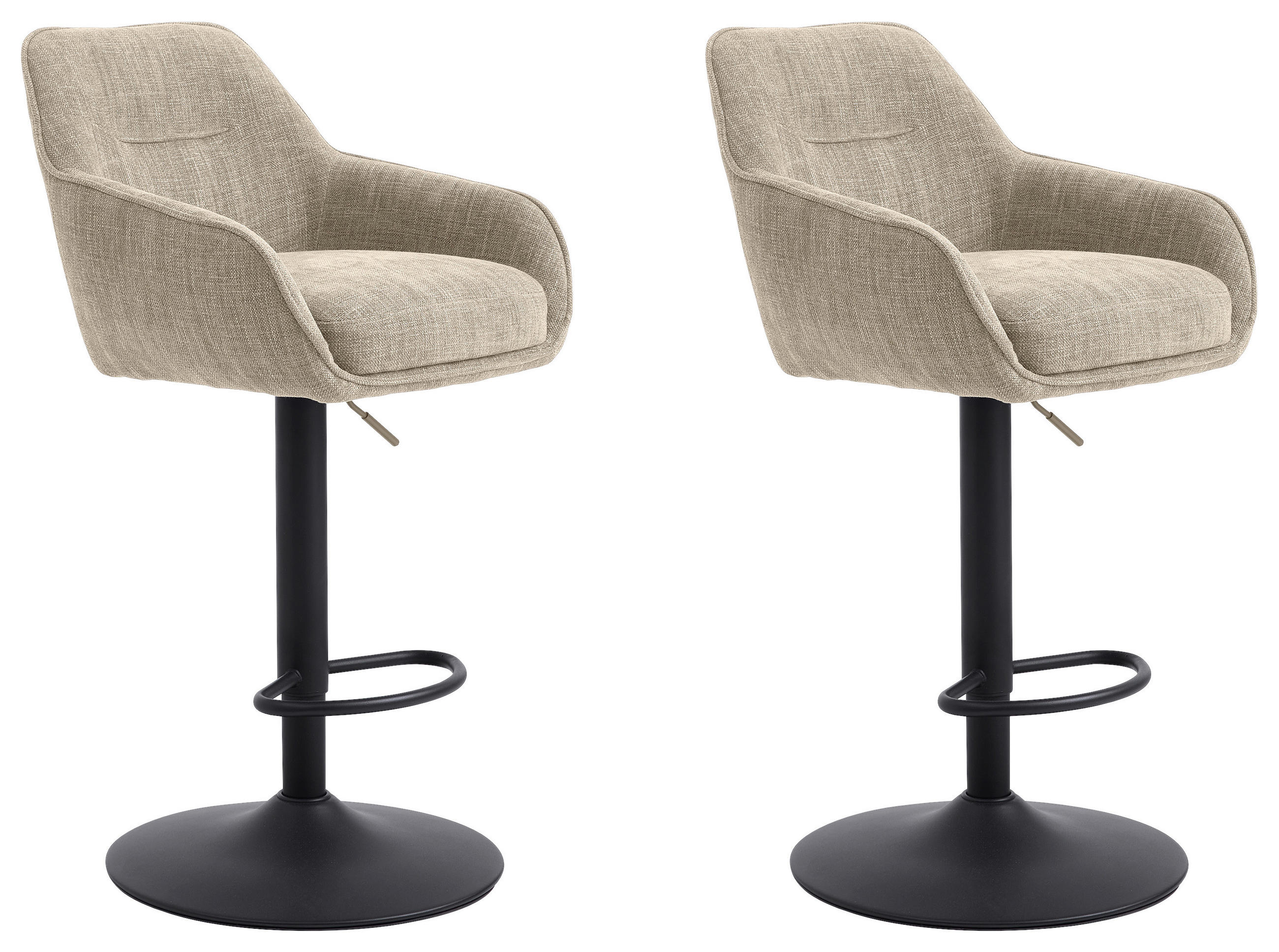 BARPALL SET i cremefärgad, beige  - beige/svart, Modern, metall/textil (51/95,5-110/53cm) - Livetastic