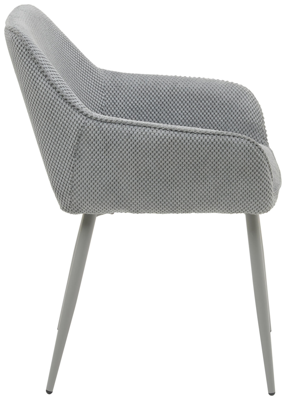 ARMLEHNSTUHL  in Eisen Webstoff  - Grau, KONVENTIONELL, Textil/Metall (56/81/61cm) - MID.YOU