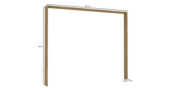 PASSEPARTOUTRAHMEN 256/220/12 cm   - Eiche Bianco, KONVENTIONELL, Holzwerkstoff (256/220/12cm) - Venda