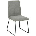 STUHL  in Eisen Leinenoptik Metall, Textil  - Schwarz/Grau, Design, Textil/Metall (48/86/59cm) - Xora