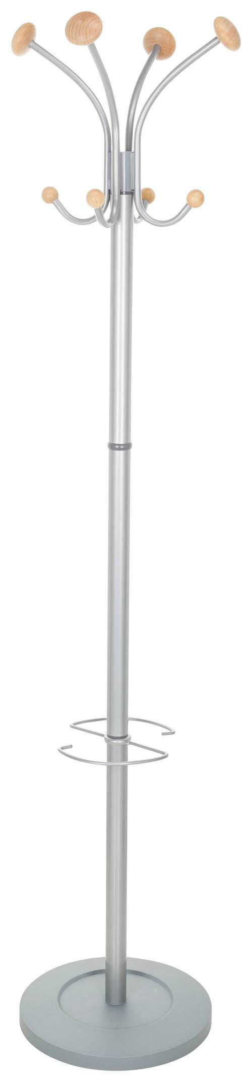 GARDEROBENSTÄNDER in Silberfarben 38/173/38 cm   - Silberfarben, MODERN, Holz/Stein (38/173/38cm) - MID.YOU