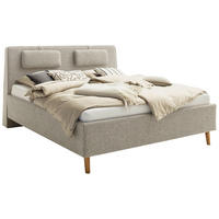 POLSTERBETT MADRID 180/200 cm  in Graubraun  - Eichefarben/Graubraun, Design, Holz/Textil (180/200cm) - Schöner Wohnen