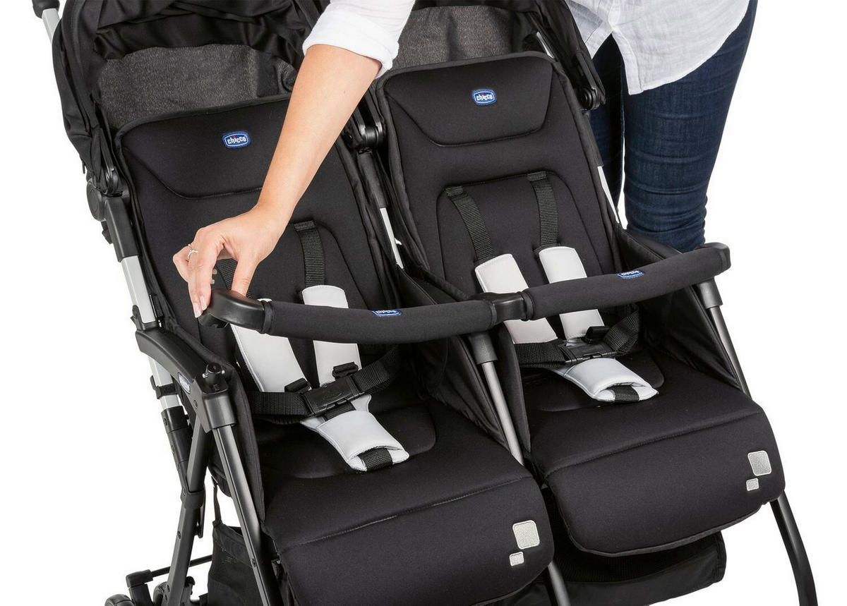 ZWILLINGSWAGEN OHLALÀ TWIN  - Schwarz, Basics, Metall (78/101/88cm) - Chicco