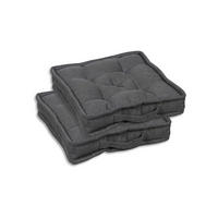 GARTENSITZKISSENSET Uni  - Anthrazit, Basics, Textil (40/8/40cm)