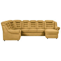 WOHNLANDSCHAFT in Chenille Gelb  - Gelb/Schwarz, Konventionell, Kunststoff/Textil (216/333/165cm) - Livetastic
