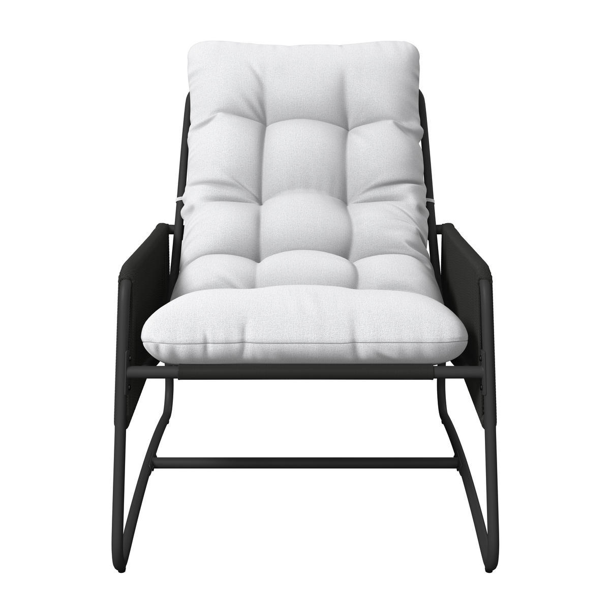 LOUNGESESSEL Anthrazit, Grau Stahl  - Anthrazit/Grau, MODERN, Kunststoff/Textil (68,5/84,5/96cm) - Ambia Garden