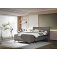 BOXSPRINGBETT 180/200 cm  in Dunkelgrau  - Dunkelgrau/Schwarz, Trend, Holz/Textil (180/200cm) - Esposa