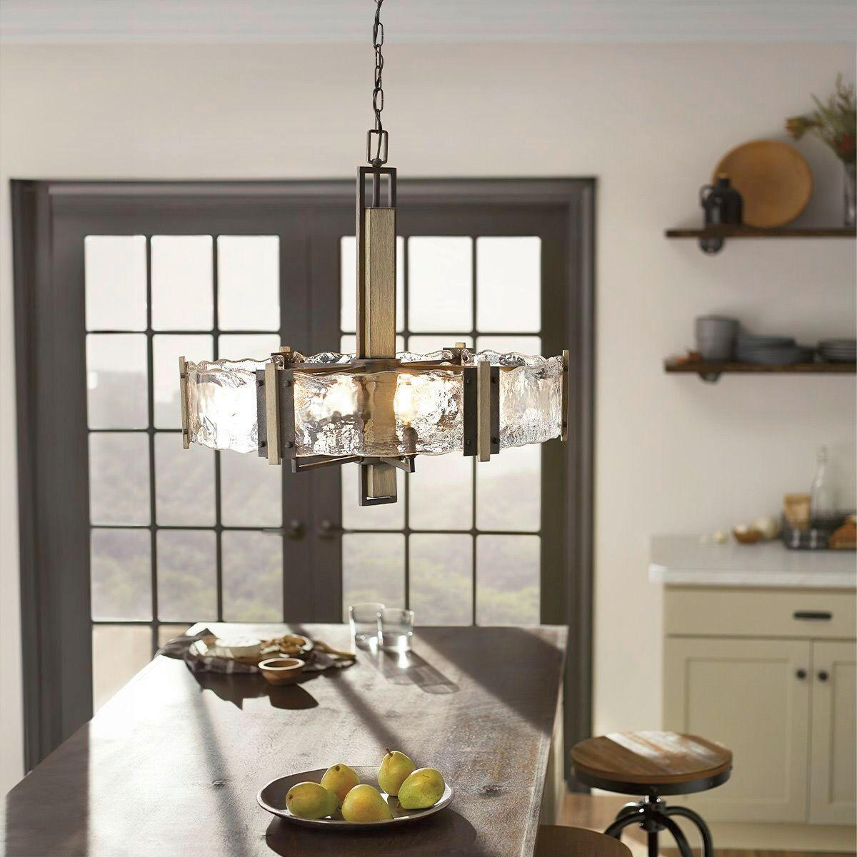 KRONLEUCHTER Kichler 66/71,1/76 cm  - Bronzefarben, Design, Glas/Metall (66/71,1/76cm) - Elstead Lighting