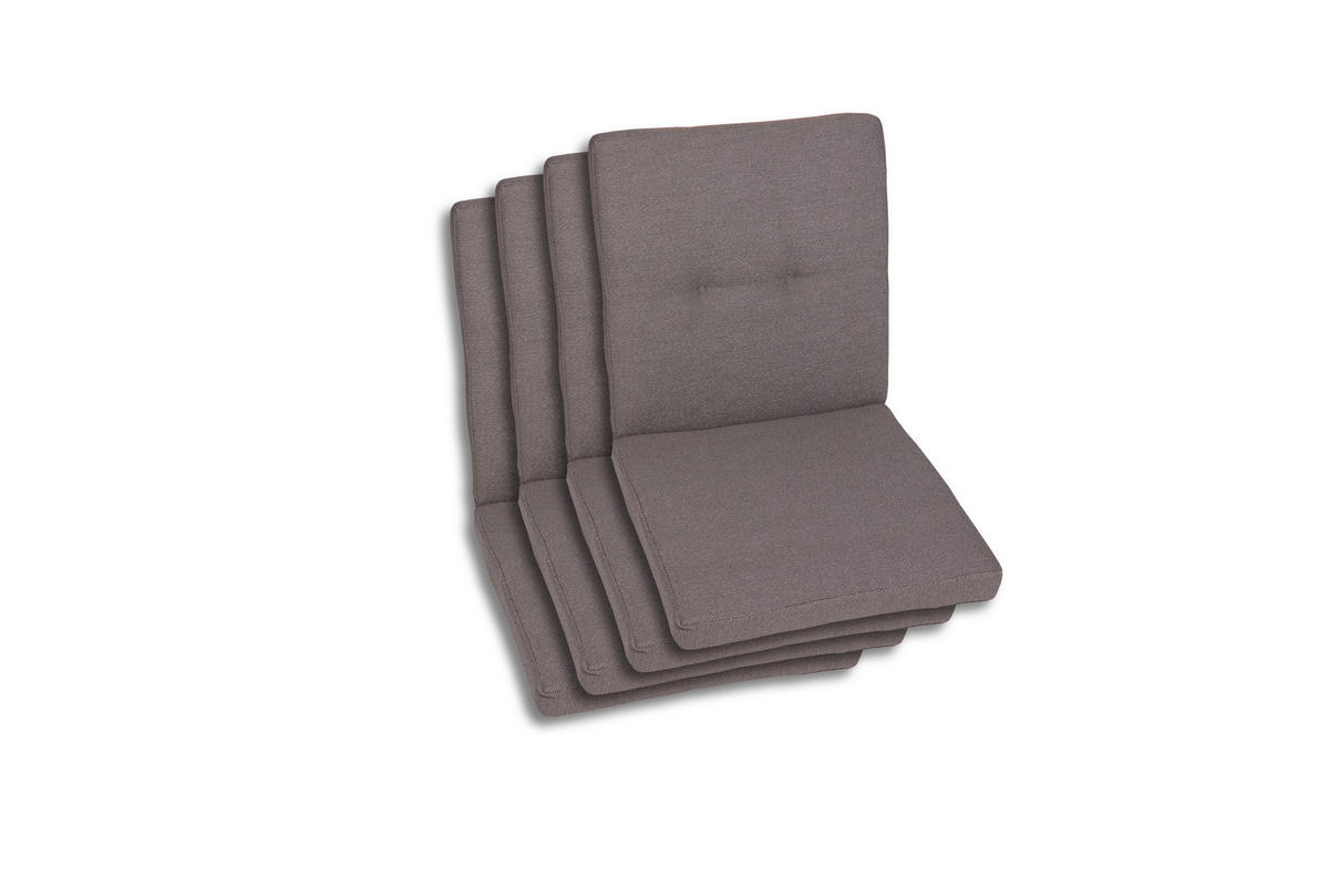 SESSELAUFLAGENSET Uni  - Taupe, Basics, Textil (50/7/100cm)