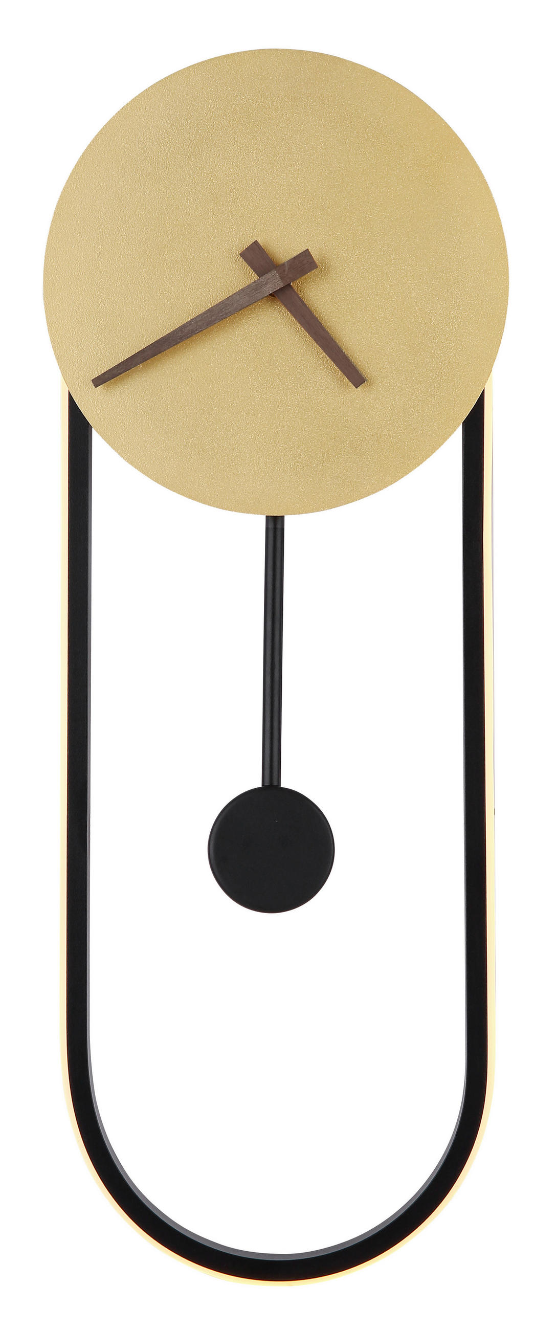 WANDUHR   - Goldfarben/Schwarz, LIFESTYLE, Kunststoff/Metall (58/22/5,5cm) - Globo
