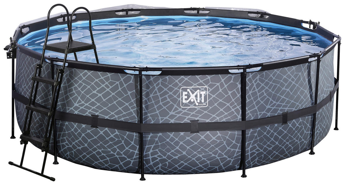 POOL SET 427/122 cm  - grå, Klassisk, metall (427/122cm) - EXIT Toys