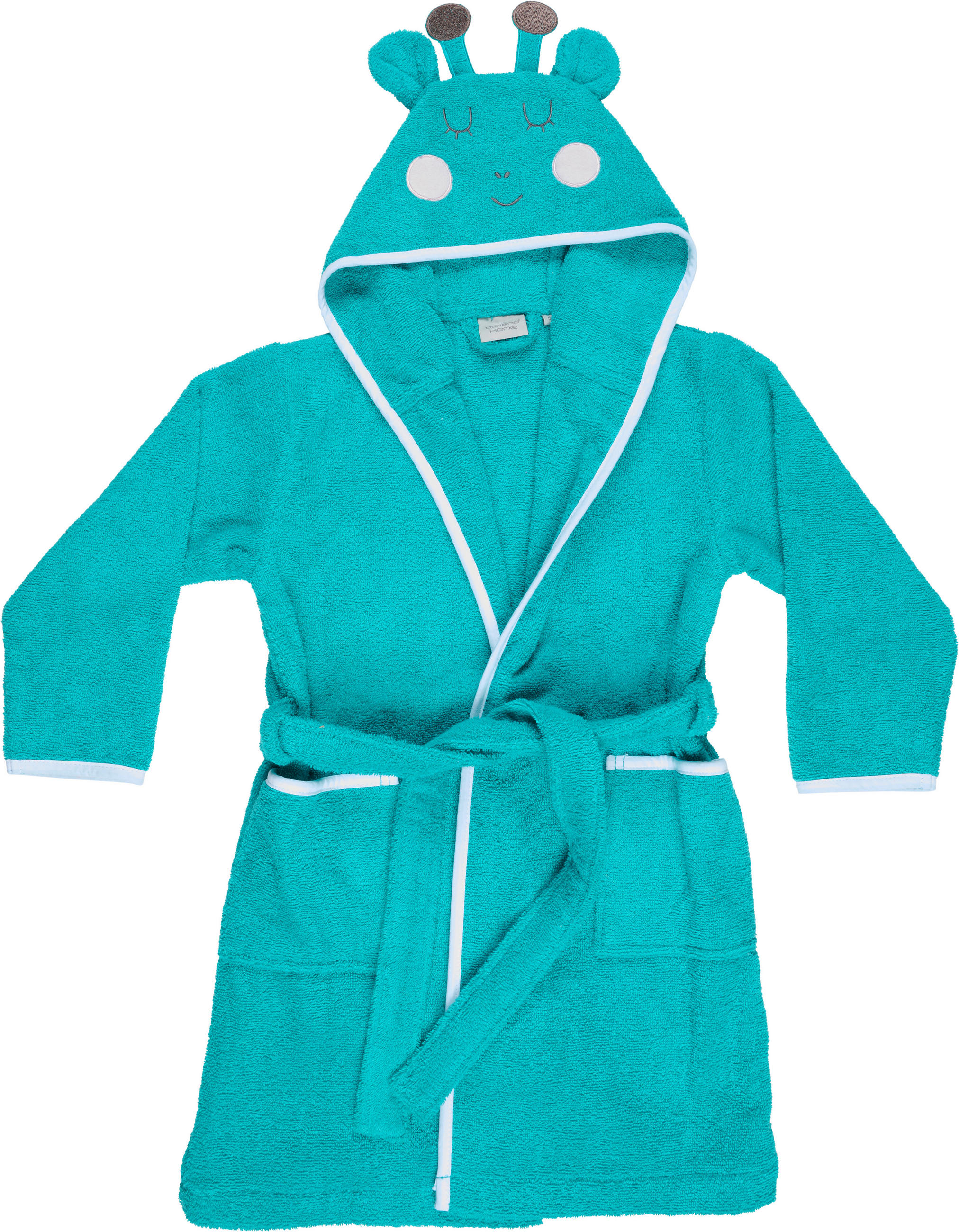 KINDERBADEMANTEL MARVIN - GIRAFFE - Türkis, KONVENTIONELL, Textil (98-104null) - Ben'n'jen